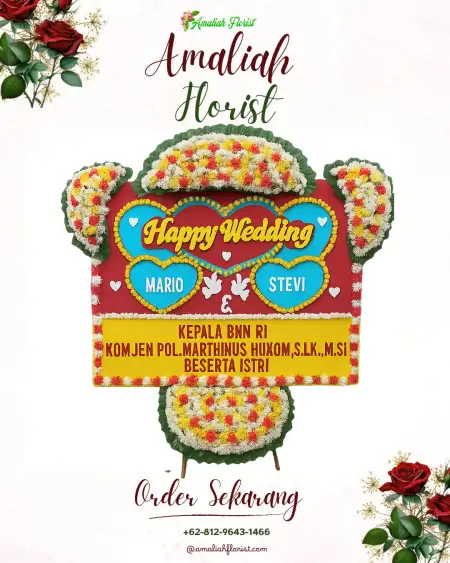 Papan Bunga Pernikahan Tegorejo